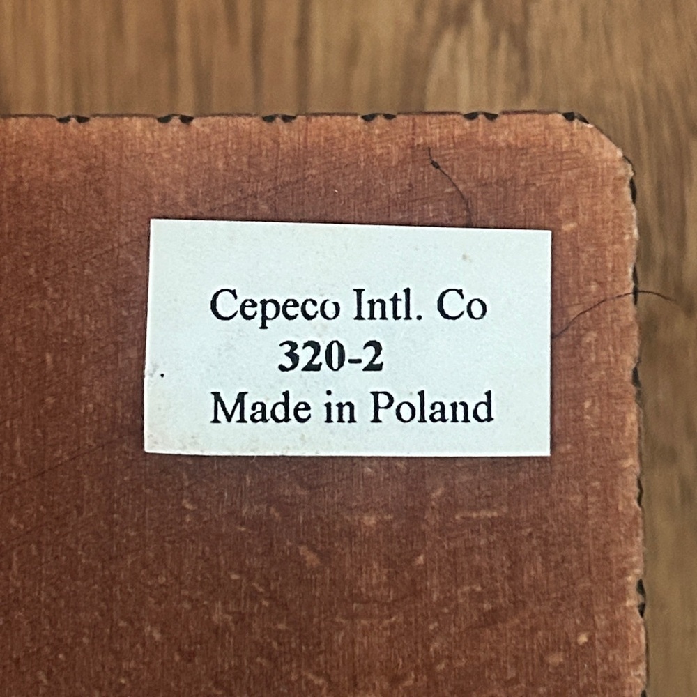 Poland Handcarved Wooden Keepsake Box - Brown Floral Inlay - Picture 5 of 8